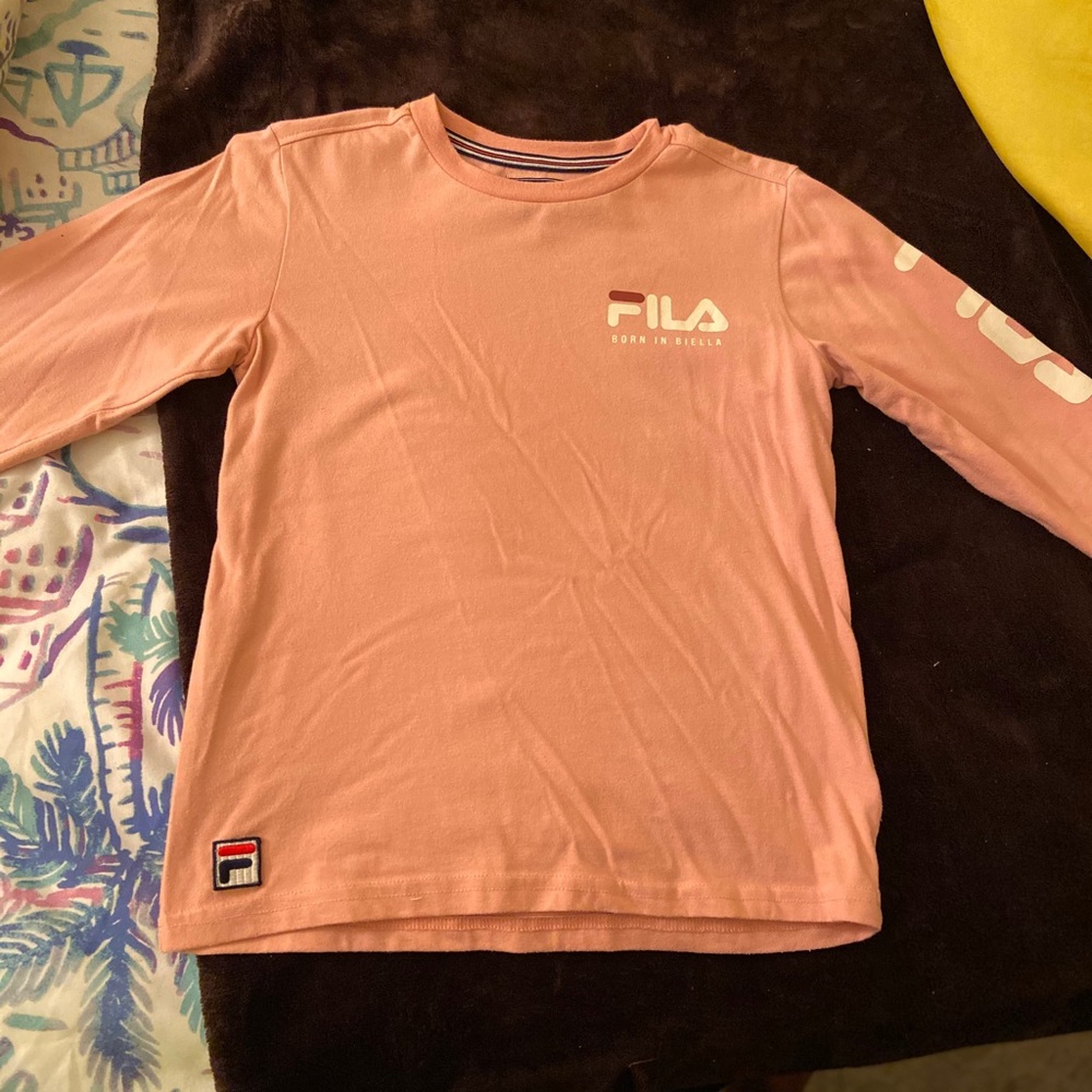Fila peach long sleeve shirt